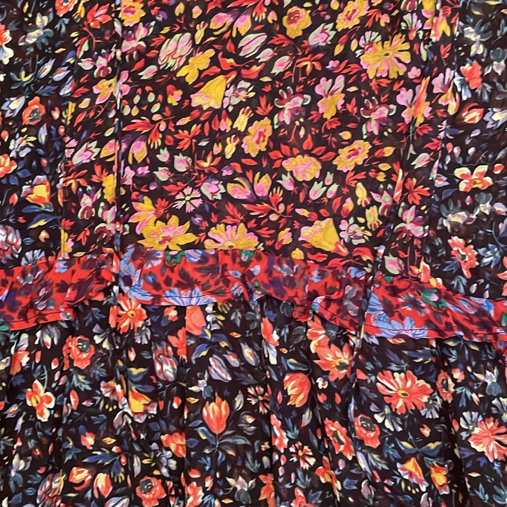 Anthropologie Multi-Print Floral Mini Dress - Picture 6 of 6